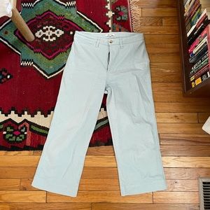 Madewell Slim Emmett Wide Leg Crop Pants - blue